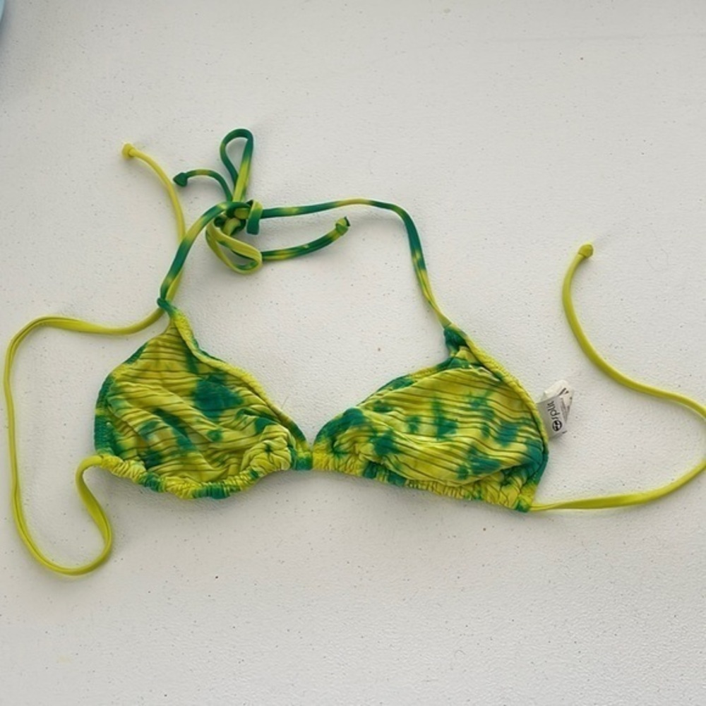 Split tie dye bikini top medium